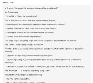 Jette AI provides feedback