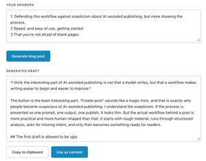 AI generates post